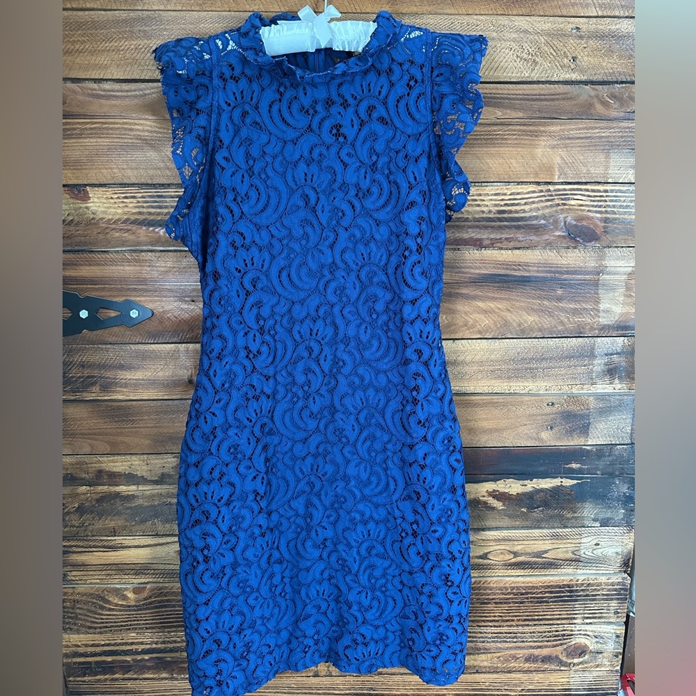 Alexia Admor Royal Blue Lace Mini Dress
